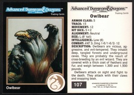 1991 TSR AD&amp;D Gold Border Dungeons &amp; Dragons RPG Fantasy Art Card #107 ~ Monster - $6.92