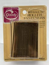 Vintage 70s 80s  Goody 40 Rubber Tip Roller Fasteners Brown New #5822 Retro Hair - £14.25 GBP