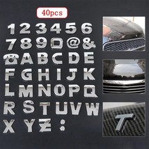40x 3D DIY Chrome  Car Sticker Letter Digital Alphabet Emblem Motorcycle  Auto N - £74.31 GBP