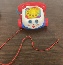 Vintage Fisher Price Pull Along Chatter Toy Telephone Year 2000 Mattel Phone - $12.09