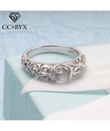 Vintage Rings For Women Palace Pattern Silver Color Wedding Engagement R... - £11.45 GBP