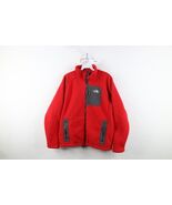 Vintage The North Face Boys XL Faded Spell Out Heavyweight Fleece Jacket... - $813.05 MXN