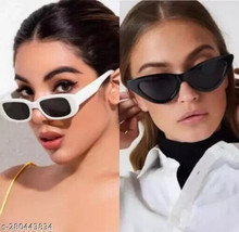 Women Black Plastic Oval , UV Protected Sunglasses (Pack of 2)  beachwear - $474.76 MXN
