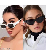 Women Black Plastic Oval , UV Protected Sunglasses (Pack of 2)  beachwear - $474.03 MXN