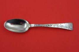 Lap Over Edge Acid Etched By Tiffany Sterling Place Soup Spoon w/ flower 7 1/4&quot; - £402.80 GBP