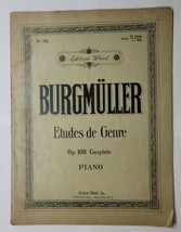 1902 Burgmuller Op 109 Piano Complete B.F. Wood Edition No 215 - $16.82