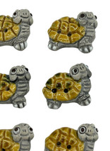 Turtle Miniature Figurine Ceramic Lot Small Peru Abstract Art Jewelry LEPS - £10.99 GBP
