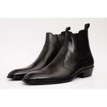 The Sorhag Black Leather Dress Men Boot image 2