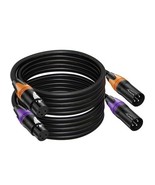 100ft XLR Cable 2-Pack Male to Female Gold-Plated 3-Pin Microphone Cables - $1,122.24 MXN