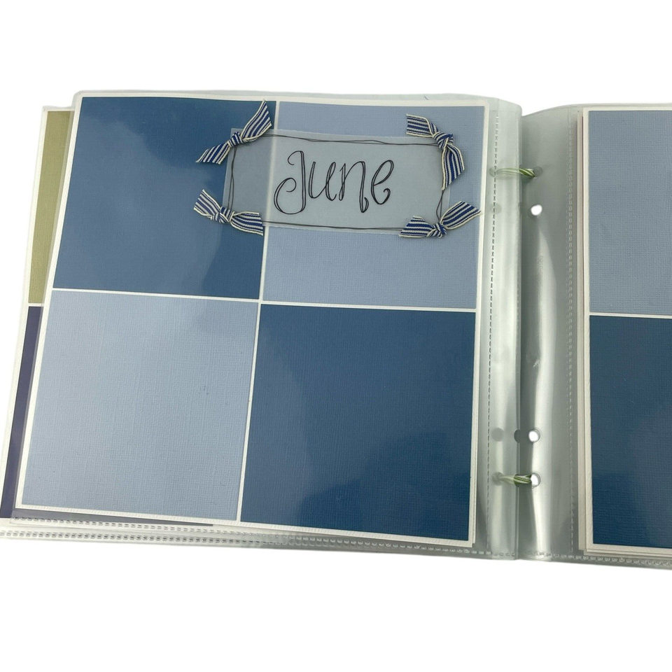 Handmade Scrapbook Album The Year In Review Twelve Month 8" x 8" Page Size Item image 7