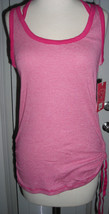 Womens U.S. Polo Assn. Pink &amp; White Pinstripe Cotton Tank Top Large L - $11.99