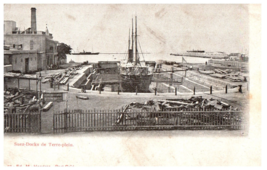Suez Docks de Terre plein Egypt  Postcard - £10.02 GBP