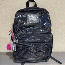 Justice Colorful Backpack School Bag Black side &amp; front pockets key holder NWT - £14.75 GBP