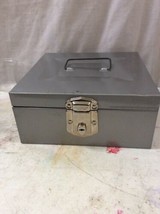 Mid Century metal storage file box vintage Grey Porta File Hamilton 9x9x4.5 - $59.99