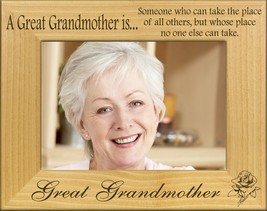 A Great Grandmother is Laser Engraved Wood Picture Frame Landscape (8 x 10) - £42.30 GBP