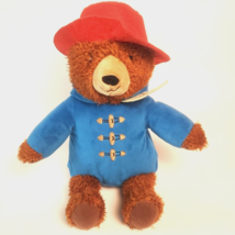 Kohls Cares Paddington Bear Plush 14 Inch Stuffed Animal Toy Blue Coat Red Hat - $12.86