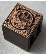 C Antique Ornate Floral Capital Letter &quot;C&quot; Printing Block Copper on Metal - $32.22 CAD