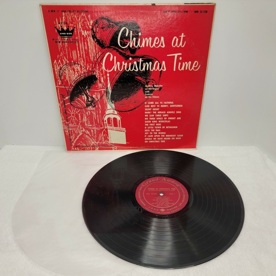 CHIMES AT CHRISTMAS TIME Waldorf Godfrey - LP Vinyl - King Size MHK 33-1230 - $6.40