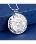 Best 925 sterling silver charms Vintage round photo frame pendant Necklaces - £2.99 GBP