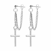Vintage Geometric Cross Hanging Dangle Earrings for Women Fashion Statement Lady - £6.72 GBP
