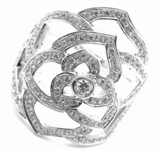 Authenticity Guarantee 
Authentic! Piaget 18k White Gold Diamond Rose Flower ... - £5,195.81 GBP