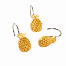 Gilded Pineapple Shower Curtain Hooks, Gold, 12 Pack - $606.30 MXN