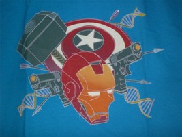 Tee Fury Avengers Youth Xl &quot;Assemble&quot; Avengers Tribute Shirt Turquoise - £10.38 GBP