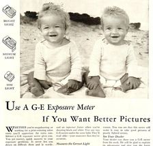 General Electric Exposure Meter 1939 Advertisement Adorable Twin Infants... - $11.82