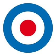 x2 12cm Circular Vinyl Window Sticker mods target scootering roundel who jam RAF - £5.97 GBP