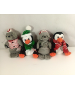 Coca Cola Bean Bag Plush Stuffed Toys Lot Of 2 Penguin 2 Walrus - $13.85