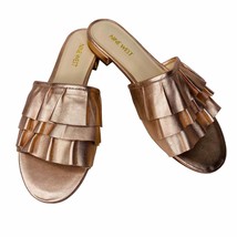 Nine West Ivarene Metallic Rose Gold Slide Sandals 8M  - $29.00
