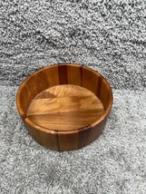 The Cellar Brown Wooden Handicraft Salad Bowl Macys Exclusive 10&quot;x4.5&quot; - £18.42 GBP