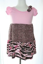 Jenna and Jessie Toddler Dress Pink with Animal Print Size 5 Nordstrom - £7.05 GBP