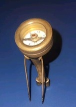 Vintage Marble Arms Brass Lapel Pin Whte Face Compass Long Tang Hunting ... - $82.99