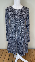 Harper canyon NWOT girl’s Cheetah long sleeve MIDI dress XL Black white i2 - £9.95 GBP