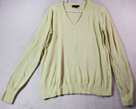 Banana Republic Sweater Womens Size Large Cream Knit Long Sleeve V Neck Pullover - £10.38 GBP
