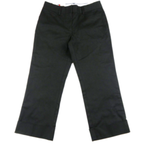 NWT- TOMMY HILFIGER Black Lowrider Easy Leg Cuffed Capri Crop Pants Size 8 - £15.91 GBP