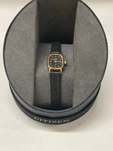 NEW* Citizen Womens BK3302 Black Leather Band Watch MSRP $110 - £60.27 GBP
