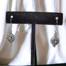 Sterling Silver 925 Drop Dangle Earrings with Candy Cane Patterns - £7.90 GBP