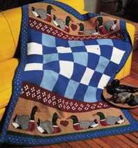 Duck Pond Cattail Decoy Afghan Mat Pillow Vest Hothouse Doily Crochet Patterns - £7.89 GBP