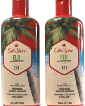 2 Count Old Spice Fiji Coconut 2in1 Hydrating Shampoo Conditioner Shine 12Fl oz