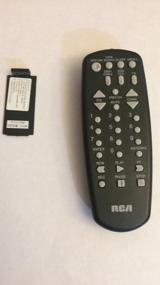 RCA REMOTE + COVER R53MK RCU70389 BLACK  TELEVISION DVD VCR TV UNIVERSAL... - $8.80