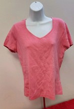 Talbots Top Cardigan Sweater Lightweight Short Sleeve Pink Solid Large U... - £11.25 GBP