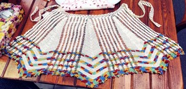 Apron Hand Crocheted Vintage - £23.95 GBP