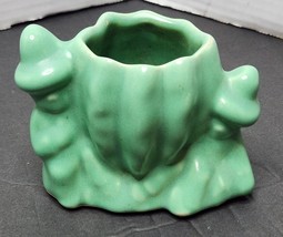 Super Cute 1950&#39;s Double Gnome Small Planter McCoy Style in Green Blue Turquoise - £14.72 GBP