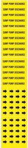 SUMP PUMP DISCHARGE Pipe Markers Adhesive Yellow stickers &amp; Arrows BRADY... - $316.83 MXN