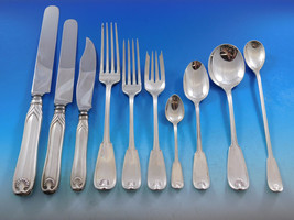 Palm by Tiffany &amp; Co Sterling Silver Flatware Service for 12 Set 126 pcs Dinner - £15,029.12 GBP