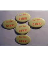 Far Out Dink 5 Vintage 1960&#39;s Metal Buttons From Some Kind Of Hippy Gath... - $170.11 MXN