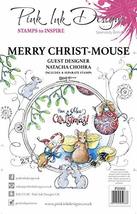 Merry Christ Mouse A5 Clear Stamp Set - £9.54 GBP