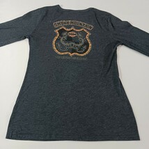Harley Davidson Shirt Women’s Large Gray Long Sleeve Smoky Mountain Tennessee image 13